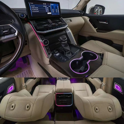 64-Color LED Ambient Interior Light Kit for Toyota Land Cruiser LC300 2022–2025 Multicolor Symphony Atmosphere Strip Upgrade