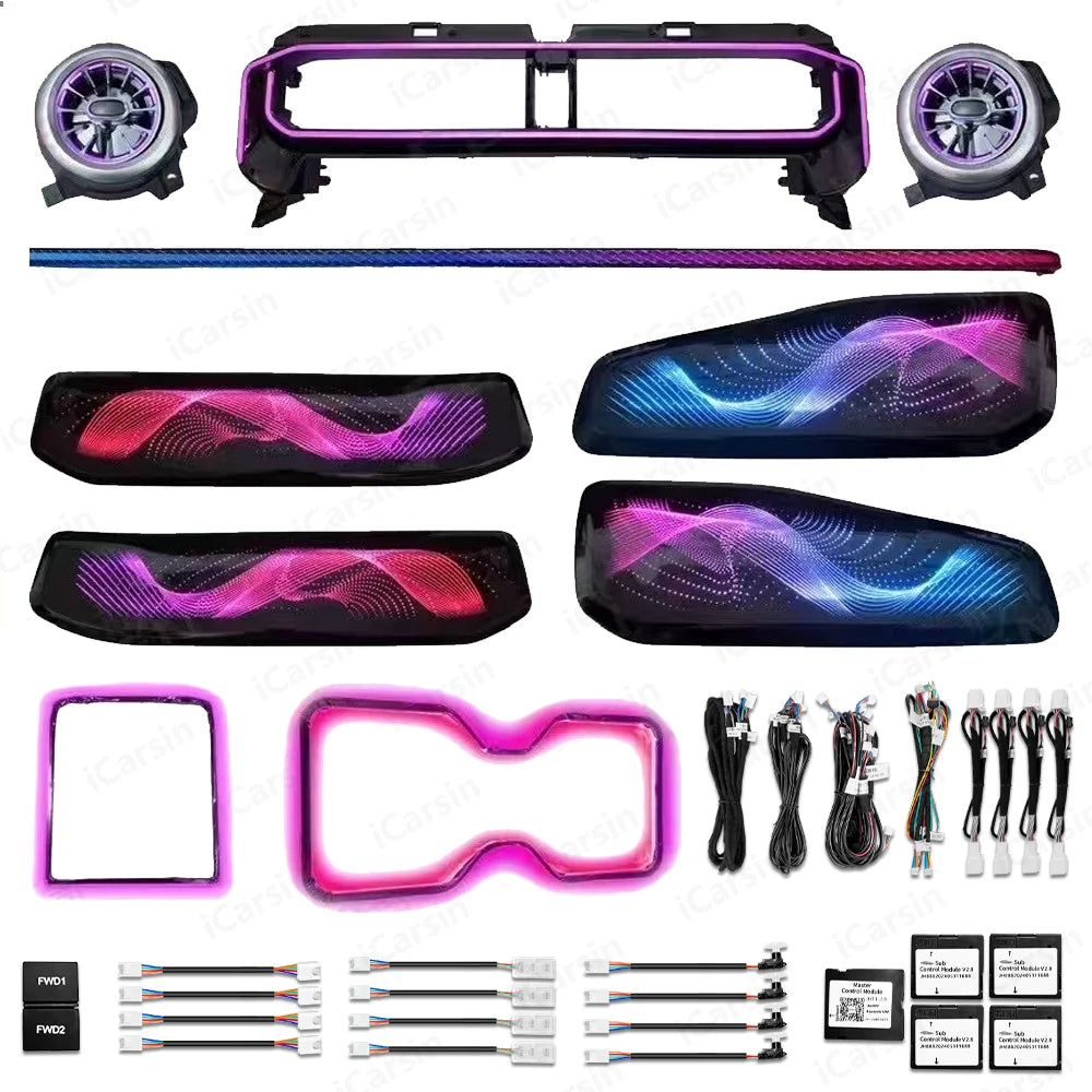 64 Colors Dynamic Ambient Light for Toyota Land Cruiser LC250 Prado Interior LED Lighting Upgrade Accessories