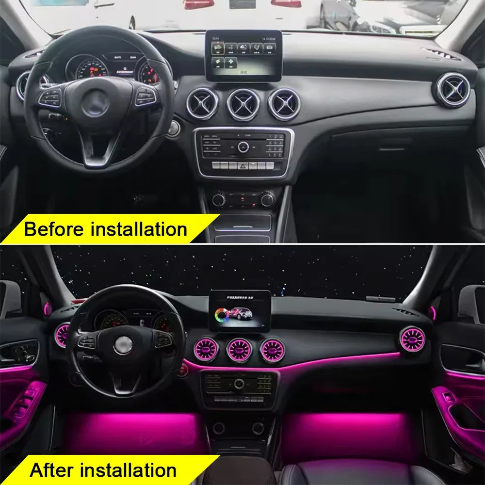 For Mercedes 2013-2019 CLA W117 W156 W176 W246 12 Colors Ambient Lights Interior Ambient Lights