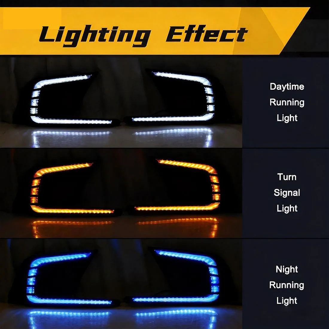 Honda Civic (2021-2024) LED Front DRL &amp; Rear Bumper Reflector Light Set