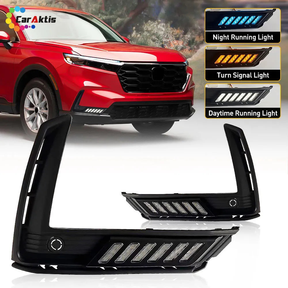 Dynamic LED DRL Kit for Honda CR-V 2023-2026, Sequential Switchback Turn Signal Driving Lights, Waterproof