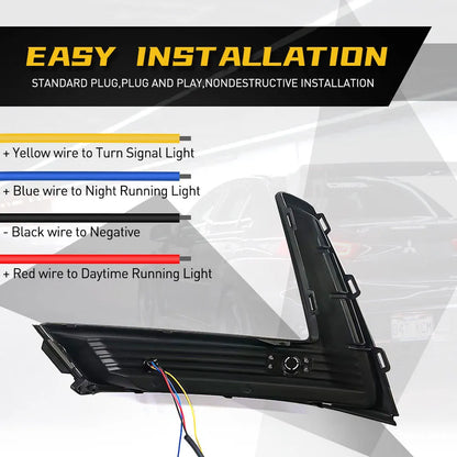 Dynamic LED DRL Kit for Honda CR-V 2023-2026, Sequential Switchback Turn Signal Driving Lights, Waterproof