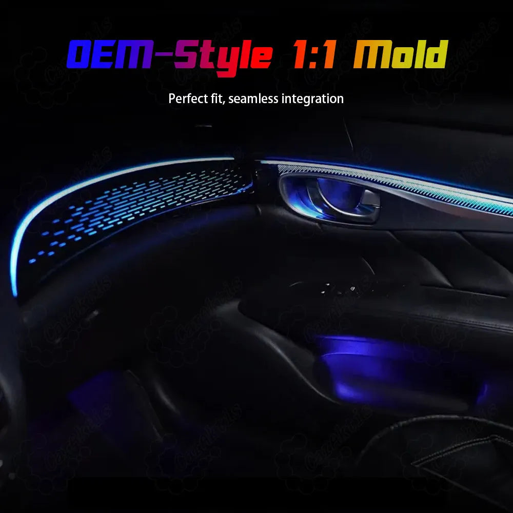 CarAktis 1:1 Mold Rainbow Symphony LED Ambient Light for Infiniti Q70 2011-2021 – Dynamic Interior Lighting Kit