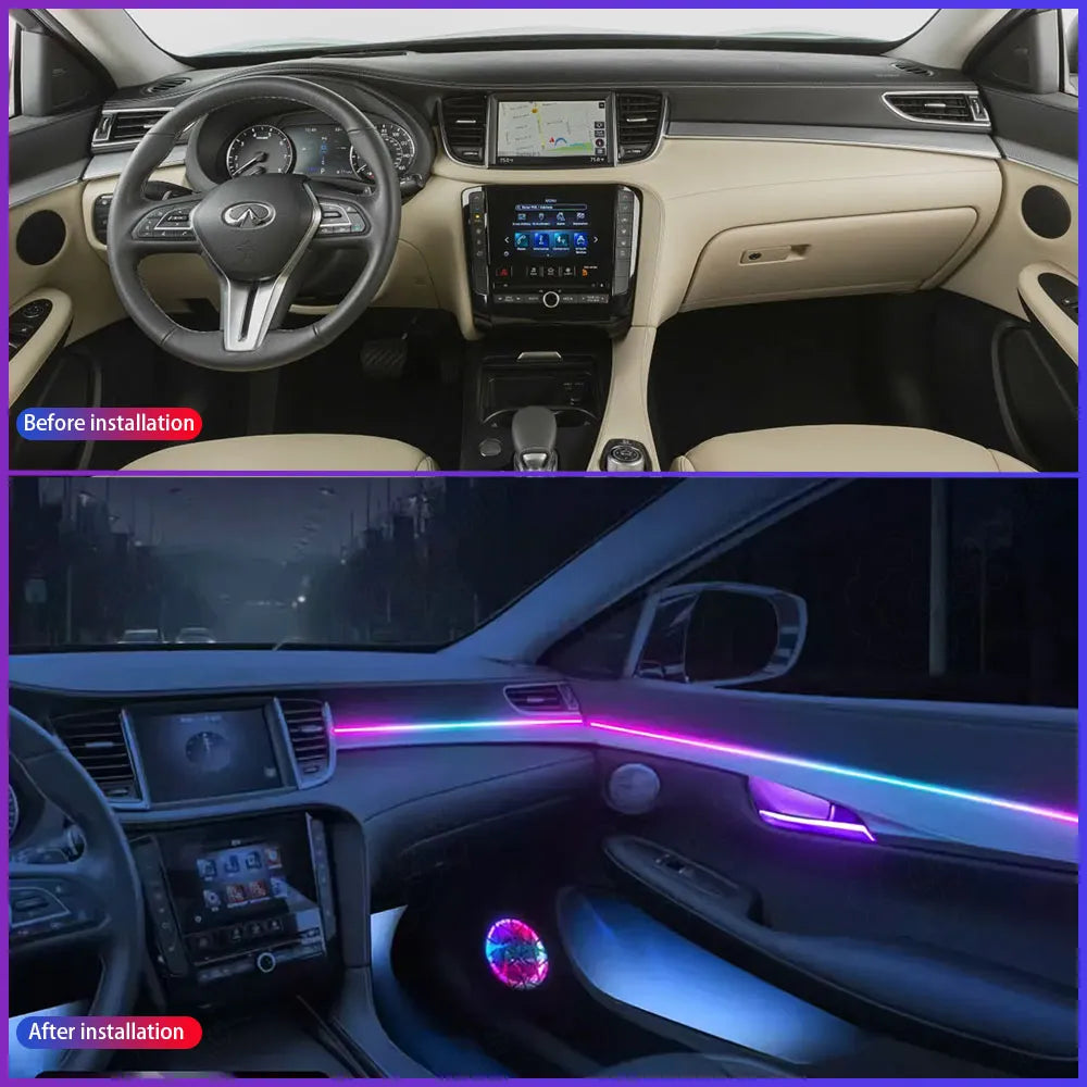 Ambient Light for Infiniti QX55 2022-2025 Multi-Color LED Interior Atmosphere Lamp