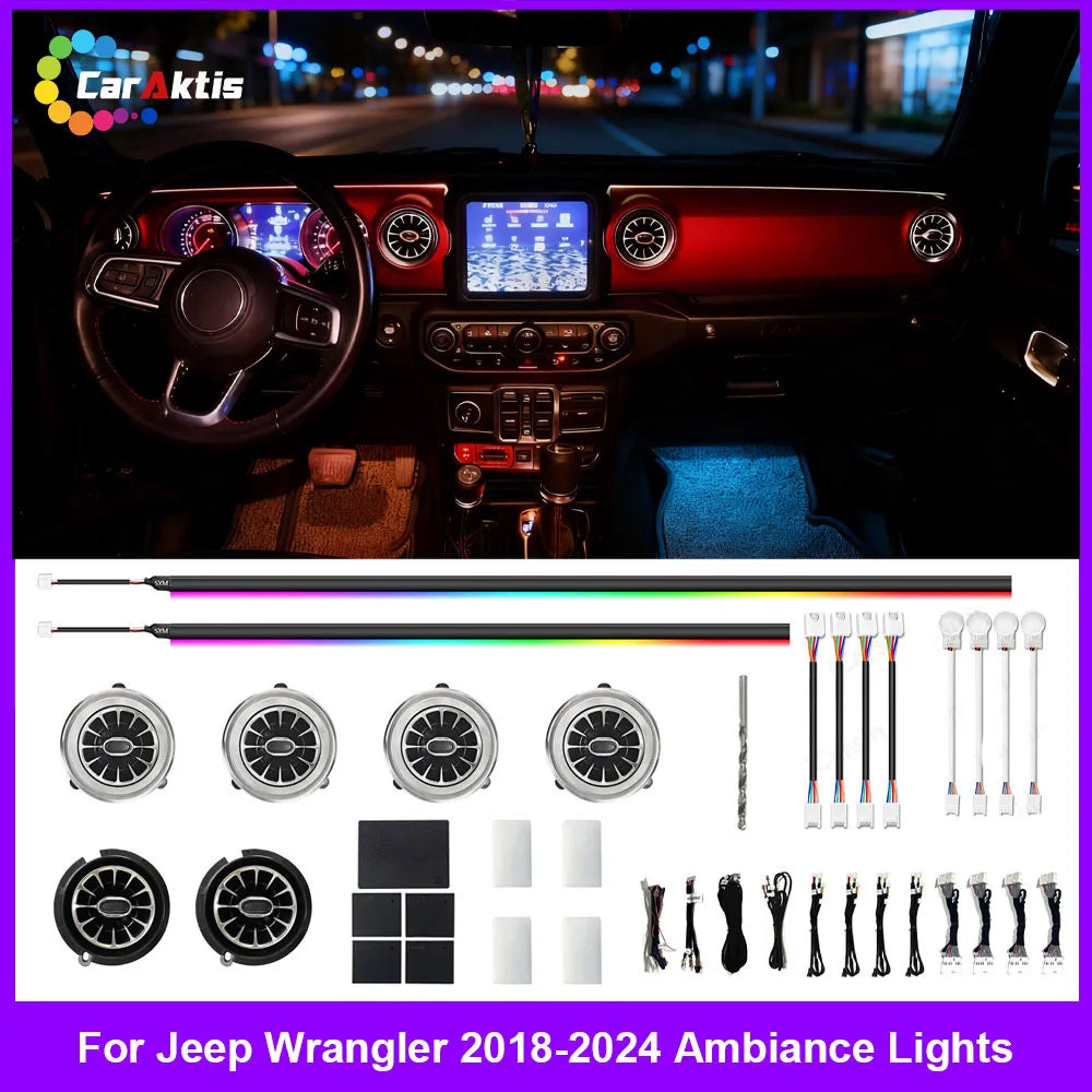 Jeep Gladiator / Wrangler JL Ambient Lighting Kit 2018–2023 | Symphony LED Interior Atmosphere Lights