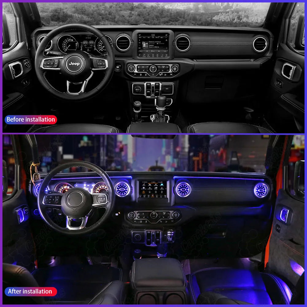 Jeep Gladiator / Wrangler JL Ambient Lighting Kit 2018–2024 | Symphony LED Interior Atmosphere Lights