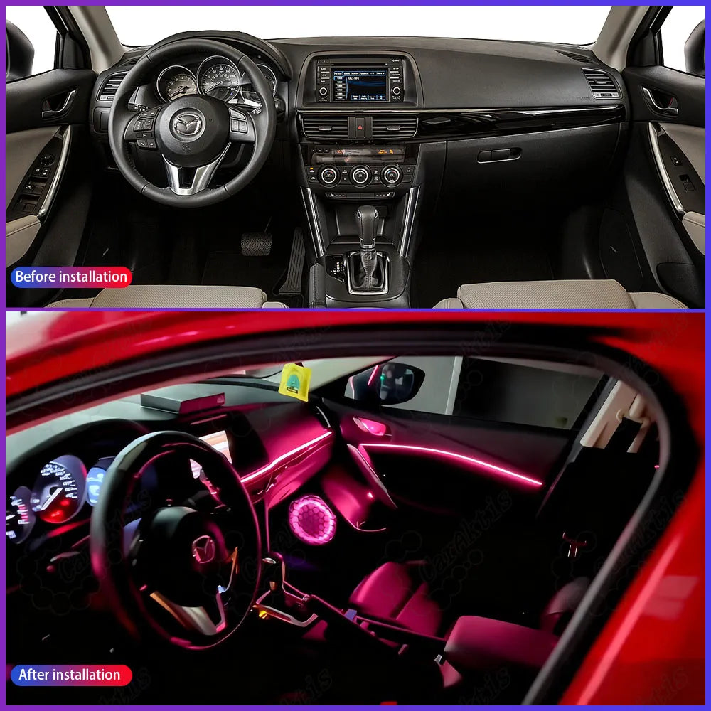 Smart Streamer LED Ambient Light Upgrade for Mazda CX-5 (2011-2015) | Dynamic Color Chasing Interior Atmosphere Lighting