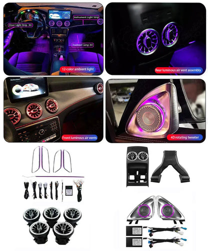 For Mercedes 2013-2019 CLA W117 W156 W176 W246 12 Colors Ambient Lights Interior Ambient Lights