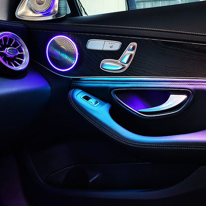 CarAktis 64 Colors Dynamic Lighting Automotive Decoration For Mercedes-Benz C/GLC W205/X253 2015-2021 LED Ambient Light