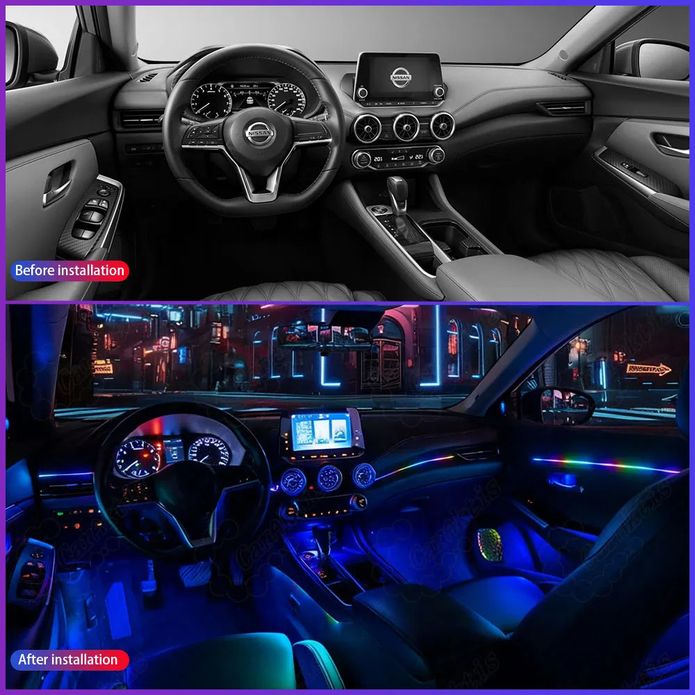 64-Color LED Interior Ambient Light for 2020-2025 Nissan Sylphy RHD | Safety &amp; Style Upgrade