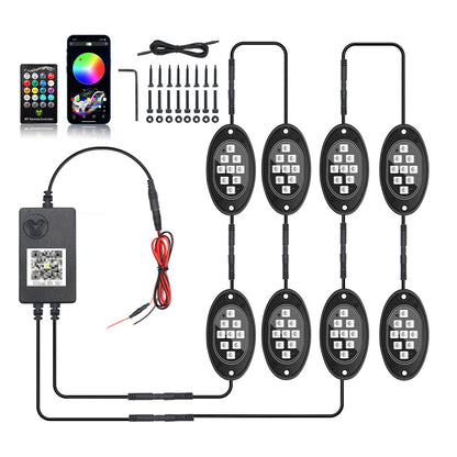 Car Underglow Flexible Strip LED Remote /APP Control RGB LED Strip Under Automobile Chassis Tube Underbody System Neon Light