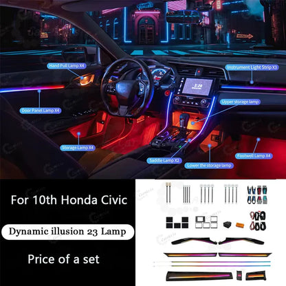 CarAkits LED Safety assistance systems Ambient Light For Honda Civic 2016-2021 Interior Decoration