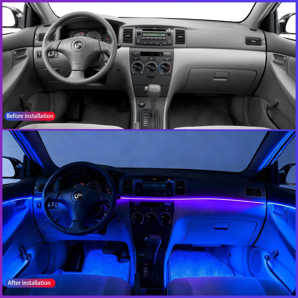 Dynamic Flowing LED Interior Ambient Light for Toyota Corolla 2006-2012 | App Control &amp; RGB