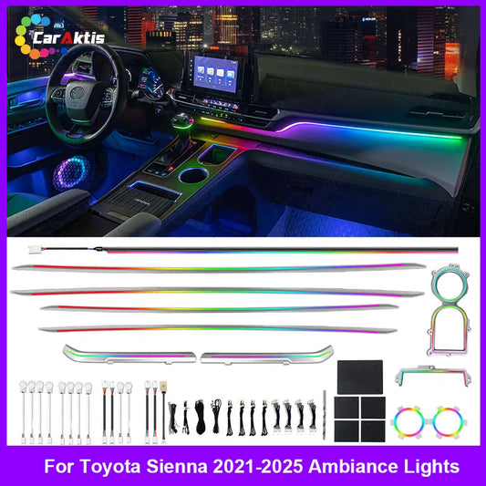 64-Color Symphony Interior LED Light Kit for Toyota Sienna 2021–2025