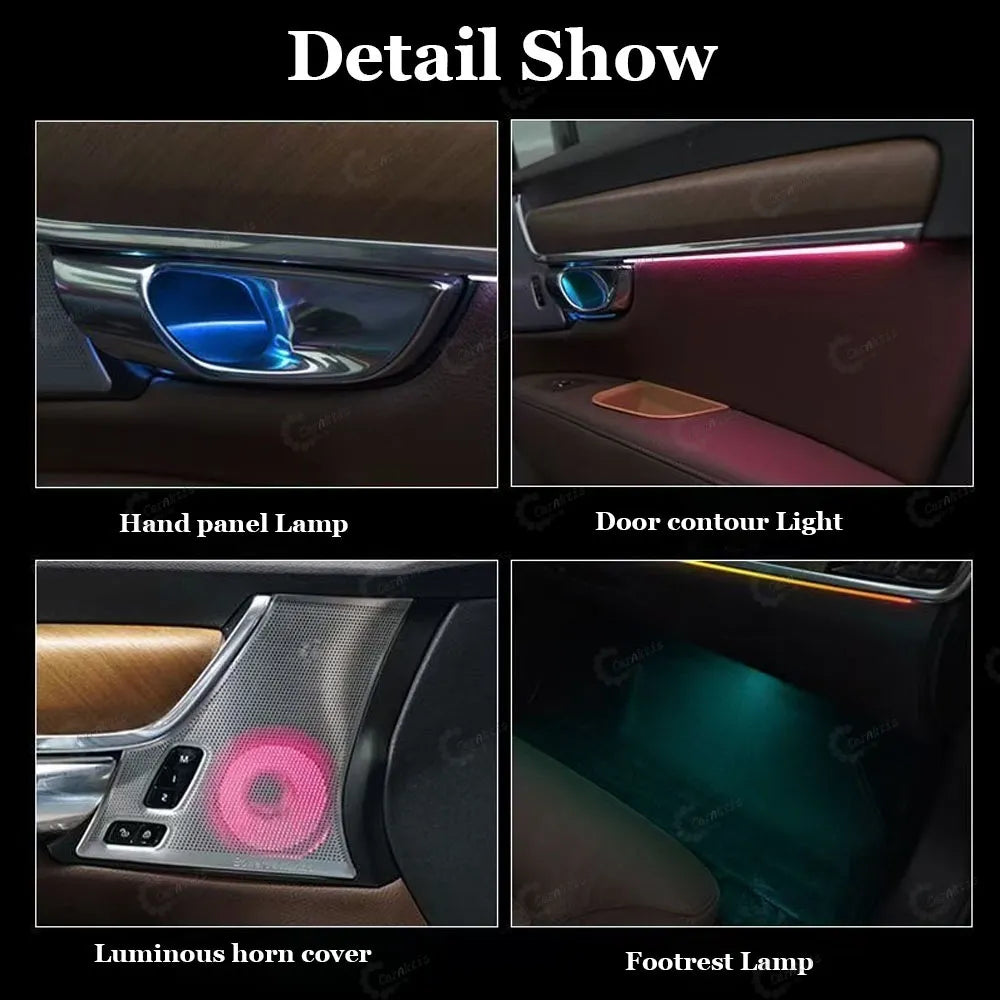CarAkits Symphony LED Car Interior Ambient Light For Volvo S90 V90 2016-2024 Dynamic Trim kit