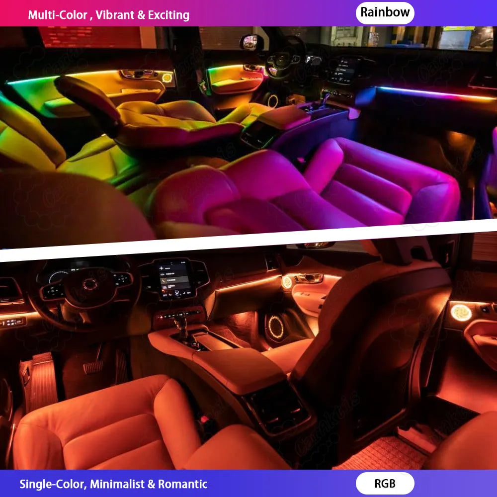 CarAkits LED Ambient Light For Volvo XC90 2015-2025 Dynamic Lighting Automotive Interior Atmosphere kit