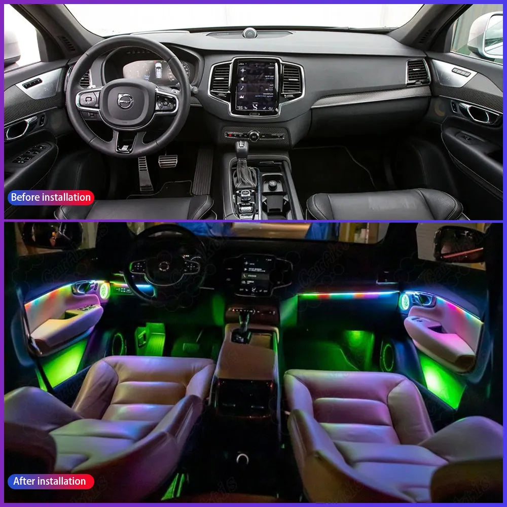 CarAkits LED Ambient Light For Volvo XC90 2015-2025 Dynamic Lighting Automotive Interior Atmosphere kit
