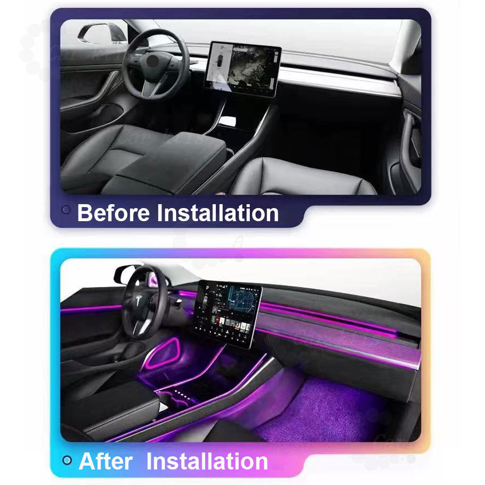 CarAktis Radium Carving LED Kit: Tesla Model Y (2023-2024) Smart Safety Ambient Lighting