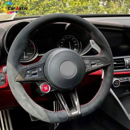 2017-2021 Alfa Romeo Stelvio Giulia Custom Carbon Fiber Steering Wheel