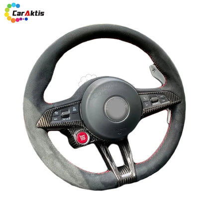 2017-2021 Alfa Romeo Stelvio Giulia Custom Carbon Fiber Steering Wheel