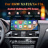 10.25-inch Android Multimedia IPS Screen upgrade installed in BMW X3 F25 and X4 F26 dashboard displaying Apple CarPlay.
