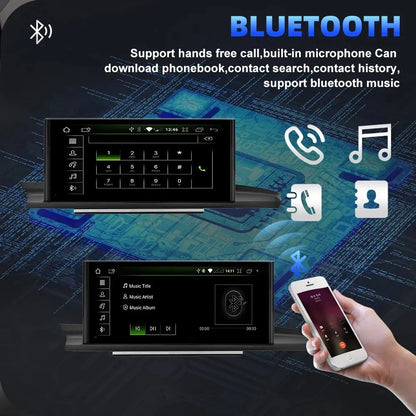 Bluetooth hands-free calling and wireless music streaming interface on Audi A6 A7 multimedia screen.