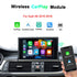 Wireless CarPlay and Android Auto integration module screen interface for Audi A8 2010-2018 showing active Apple CarPlay display dashboard.