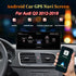 Android Car GPS Navi Screen for Audi Q3 2012-2018 showing main menu and CarPlay interface with smartphone.