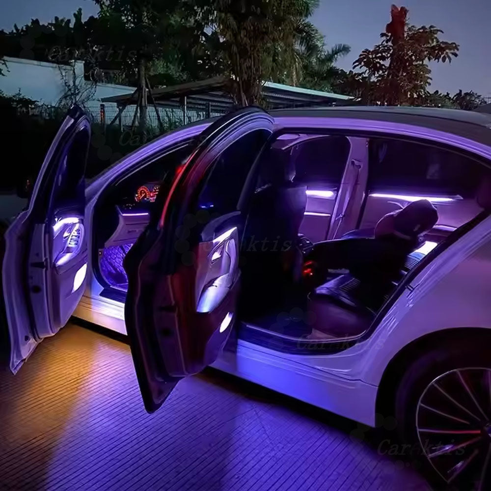 Caraktis 64 Color RGB Dynamic Symphony Car Ambient Light Interior Guide LED Strip Light Decoration Atmosphere Lamp