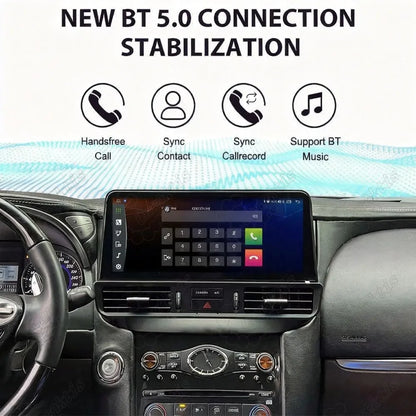 Bluetooth 5.0 wireless hands-free calling and contact sync interface on car unit