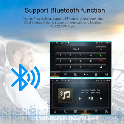Bluetooth function interface for hands-free calling and wireless music streaming on Toyota Prado 120.