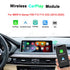 Wireless CarPlay and Android Auto module for BMW 6 Series F06 F12 F13 G32 2010-2020, showcasing dashboard display screen with smart interface and wireless connection icons.