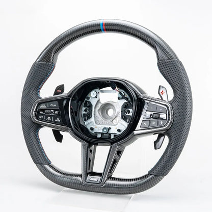 bmw carbon fiber steering wheel 3 Stitching Colors