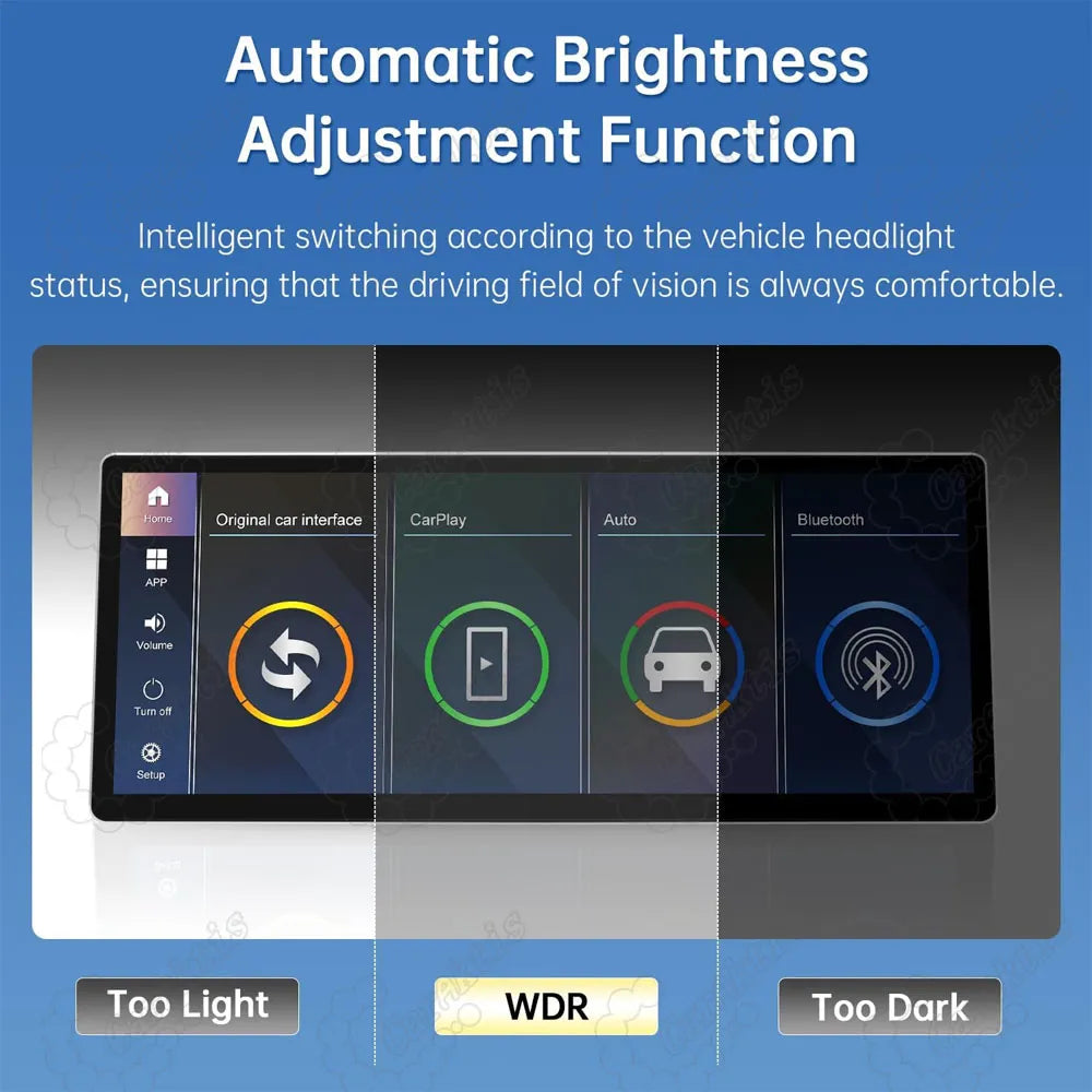 Automatic screen brightness adjustment and WDR function responding to headlight status on BMW X3 X4 screen.