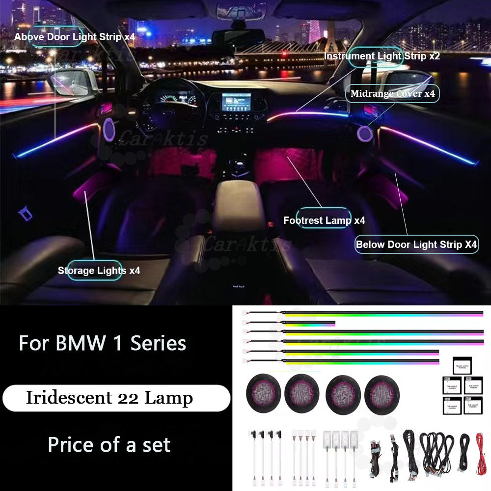 CarAktis LED Car Interior Ambient Lighting For BMW 1 Series F20 F21 Atmosphere Strip Accessories Upgrade