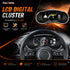 CarAktis 12.3-inch digital instrument cluster upgrade for Audi A3 S3 (2013-2020) displaying multiple interface modes, highlighting plug-and-play installation without programming.