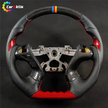 carbon fiber and perforated leather steering wheel infiniti q70 m37 m56