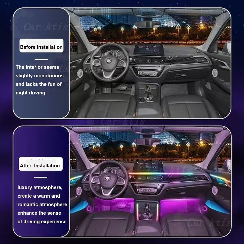 CarAktis Upgrade Symphony Ambient Lighting Kit For BMW X1 X2 F48 F49 2016-2022 Interior LED Light Accessories Trim Panel