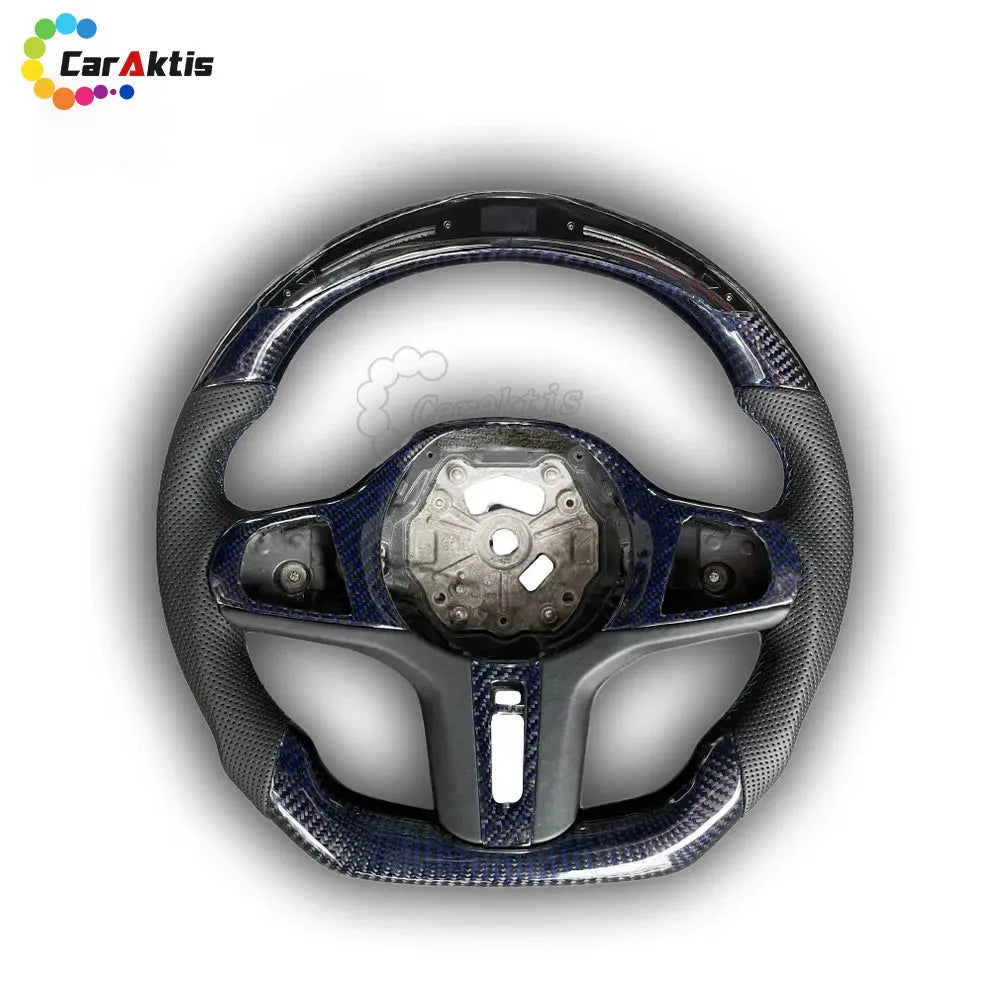 custom bmw m performance carbon steering wheel display