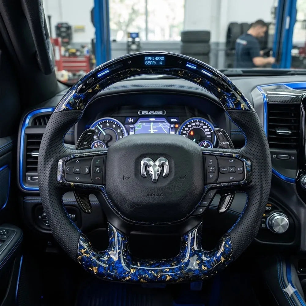 2012-2018 Dodge Ram Custom Carbon Fiber Steering Wheel