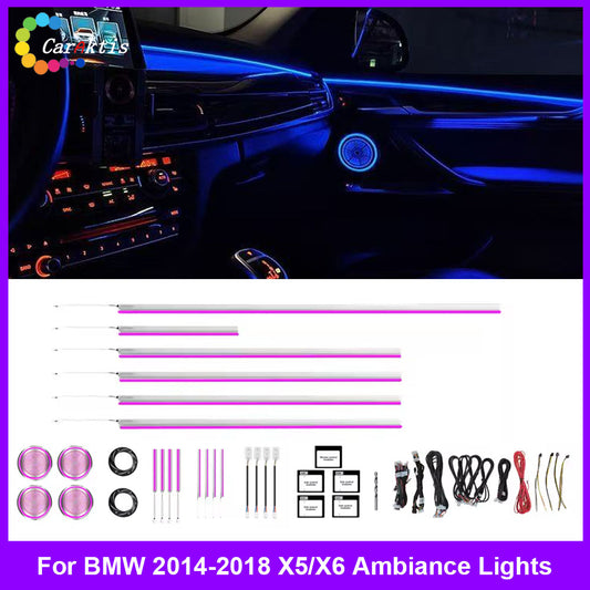 CarAktis Upgrade Symphony Ambient Lighting Kit For BMW X5 X6 F15 F16 2014-2018 Interior LED Light Accessories Trim Panel