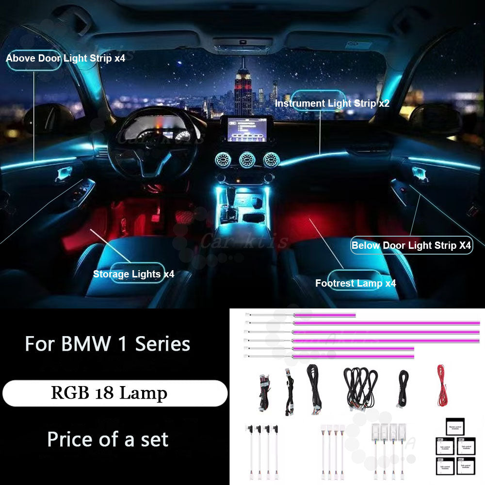 CarAktis LED Car Interior Ambient Lighting For BMW 1 Series F20 F21 Atmosphere Strip Accessories Upgrade