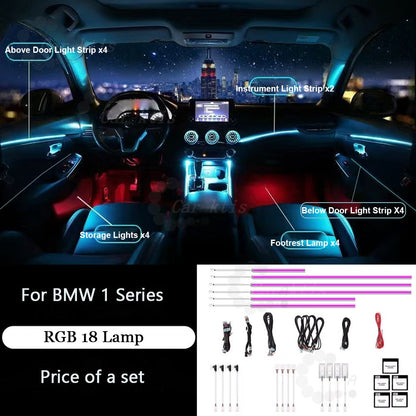 CarAktis LED Car Interior Ambient Lighting For BMW 1 Series F20 F21 Atmosphere Strip Accessories Upgrade