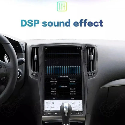 Built-in DSP audio processor and multi-band EQ equalizer sound settings interface