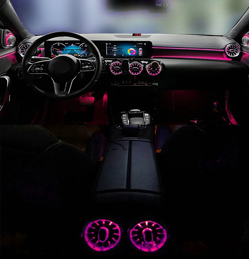 CarAkits 64 Colors LED Ambient Light For Mercedes-Benz W177 W118 W247 A/B/CLA 2020-2024 Automotive Interior Decoration