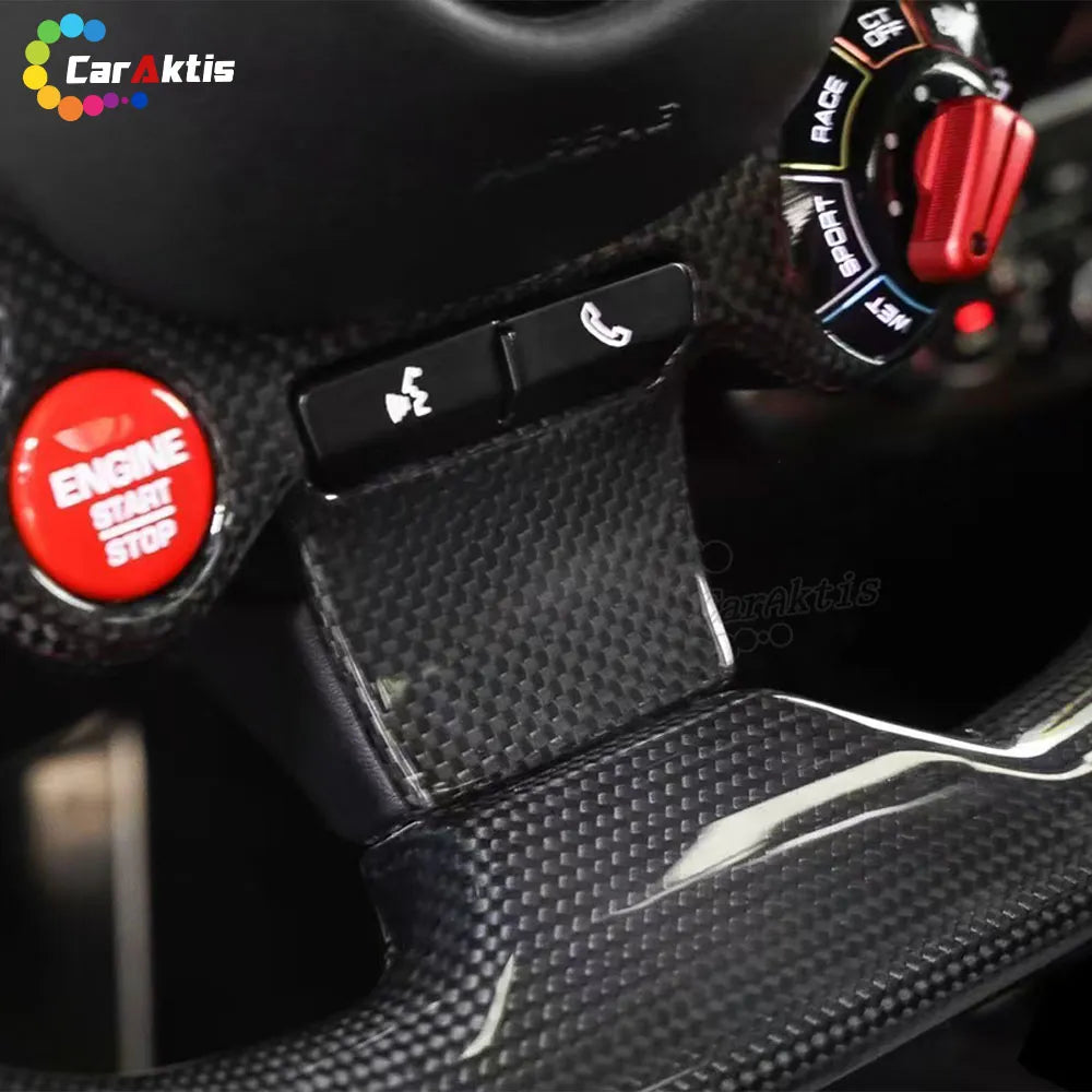 ferrari 458 488 f12 carbon fiber steering wheel bottom details