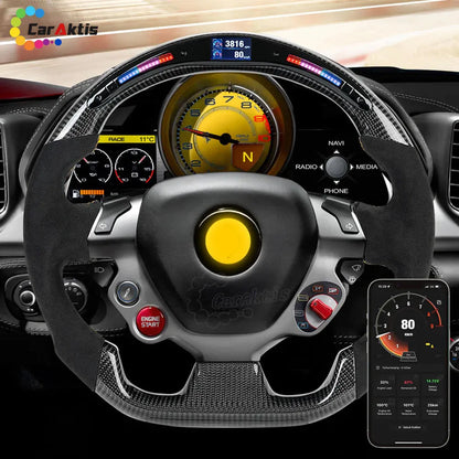 ferrari custom wheel integrated led performance display
