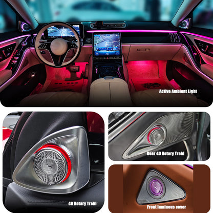 64 Colors LED For Mercedes-Benz S-class W223 2021-2024 S400 S450L S480 S500 S580 Ambient Light
