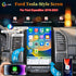14.4 inch Tesla-style vertical screen Android car stereo display installed in Ford Expedition dash supporting Apple CarPlay and Android Auto.