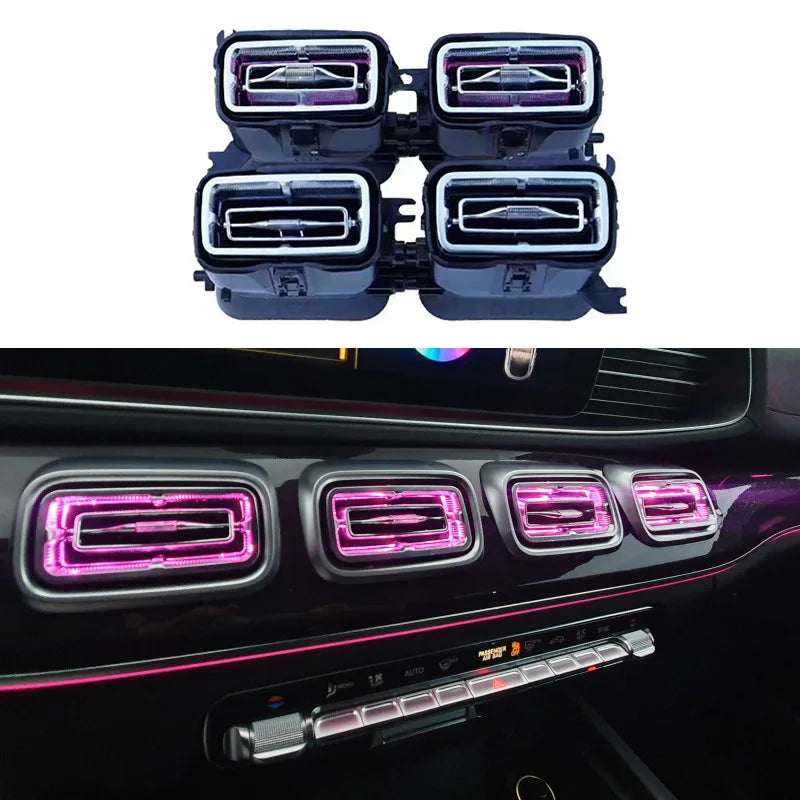 LED Ambient Light Full Set for Mercedes W167 X167 GLE/GLS 2020-2025 | Rotary Tweeters &amp; Luminous Vents
